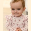 MiniMoi Baby and Toddler Girls Cotton Rich Ruffle-Sleeve Floral Footie - 3 of 4
