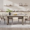 TackView Dining Table for 6-8 - Long Wooden Kitchen Table with Sturdy Legs Extra-Thick Base for Dining Room, Apartment and Party Use Retro Grey - 3 of 4