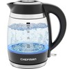 Chefman Rapid-Boil 1.8L Electric Kettle w/ Removable Lid and LED Indicator Lights - Black - 2 of 4