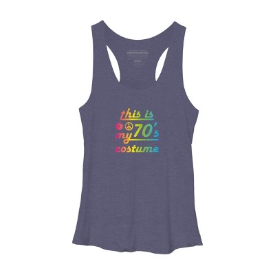 Women's Design By Humans This Is My 70s Costume Funny 70s Show Halloween 1970s Gifts 70s By dogsandhugs Racerback Tank Top