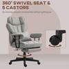 TiramisuBest 400LBS Big and Tall Teddy Gray Office Chair with Foot Rest & Reclining Function - 2 of 4