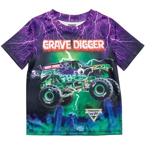 Monster Jam Grave Digger El Toro Loco Megalodon Truck T-Shirt Toddler - 1 of 4