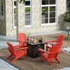 WestinTrends Outdoor Patio Adirondack Chair With Square Fire Pit Table Sets - 2 of 2