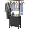 3-Compartment Laundry Sorter with Removable Oxford Bags - 147L Capacity, Storage Shelf & Clothes Rail, Sturdy Steel Frame for Home Organization - 3 of 4