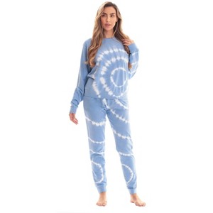 #FollowMe Womens Tie Dye Jogger Set  French Terry Two-Piece Loungewear & Sweatsuit - 1 of 3