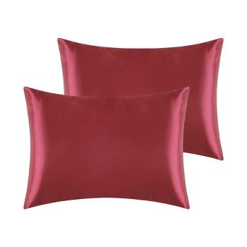 Unique Bargains Satin Hair and Skin Breathable Envelope Closure Pillowcase 2 Pcs
