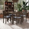 NicBex 5-Piece Vintage Style Dining Table Set & Backrest Chairs for Kitchen,Dining Room,Modern Dinette Set with Solid Wood Frame - 2 of 4