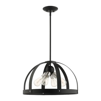 Livex Lighting Stoneridge 4 - Light Pendant in  Textured Black