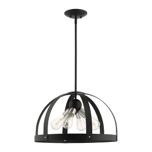 Livex Lighting Stoneridge 4 - Light Pendant in  Textured Black - 1 of 1