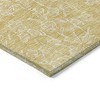 Gold And Ivory Floral Washable Indoor Outdoor Area Rug - 4 of 4