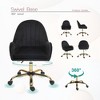 Lyngins Modern Velvet Shell-shaped Home Office Desk Chair,Small Swivel Task Chair for Office,Study,Vanity Room - 3 of 4