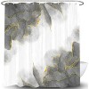LunaLulinlk Gray & Gold Marble Abstract Polyester Shower Curtain - 4 of 4