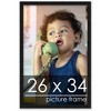 PosterPalooza | Classic Modern Black Picture Frame - UV Acrylic, Foam Board Backing, Hanging Hardware - 2 of 4