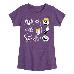 Girls' - Disney - Beach Crew Fitted Short Sleeve Graphic T-Shirt - 1 of 4