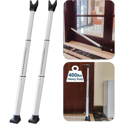 Attop 2 Pack Door Security Bar, Door Stoppers Security bar Security Door Jammer Door Stopper for Apartment,Screen Door Hardware, Gate Lock Bar