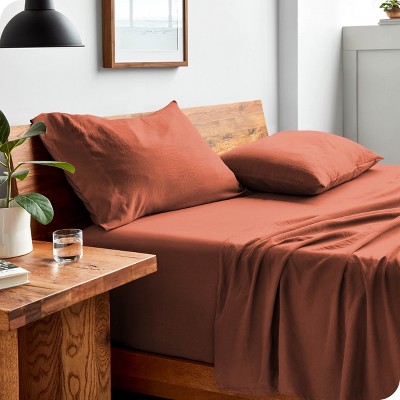 rusty orange bed sheets