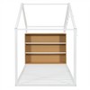 House Bed, Full Size Toddler Floor Bed With Warm LED Lights, Side Shelves, Metal Slats, House Floor Bed For Kids, No Box Spring Needed - 2 of 4