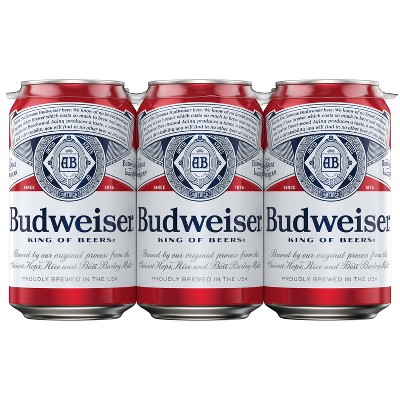 Budweiser American Lager Beer - 6pk/12 fl oz Cans
