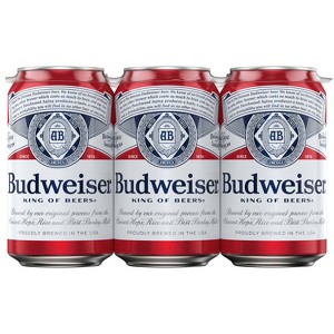 Budweiser American Lager Beer - 6pk/12 fl oz Cans - 1 of 4