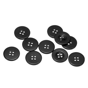 Unique Bargains Resin Craft DIY Round Flat 4-Hole Replacement Sewing Buttons 10 Pcs - 1 of 4