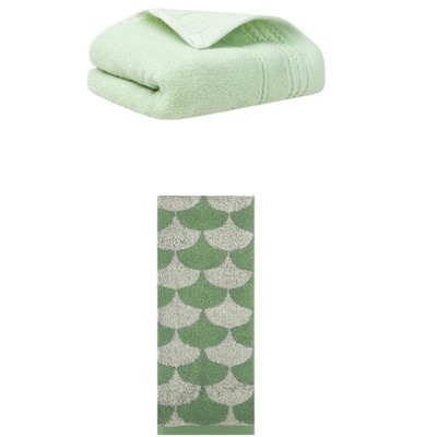REGALWOVEN Soft Absorbent Bathroom Decorative Hand Towels for Drying 14" x 30"/13" x 29" 2 Pcs