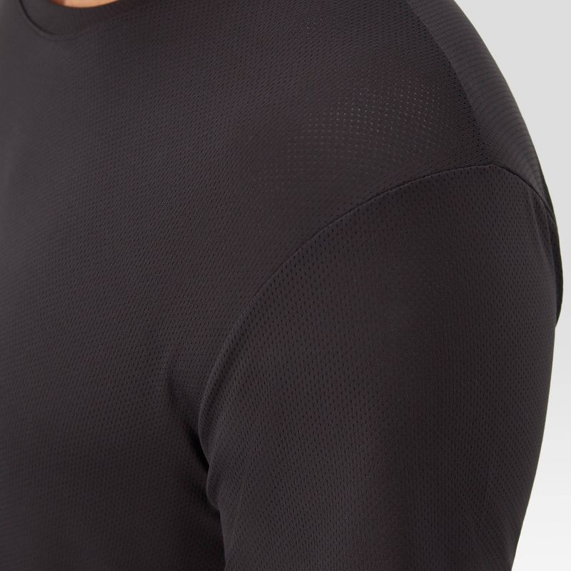 Hanes Premium Men's X-Temp Mesh Short Sleeve Crewneck T-Shirt 3pk - Black/Gray, 4 of 6