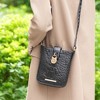 MKF Collection Avery Women’s Croc-Embossed Vegan Leather Crossbody Versatile Bag by Mia K - Charcoal - 3 of 4