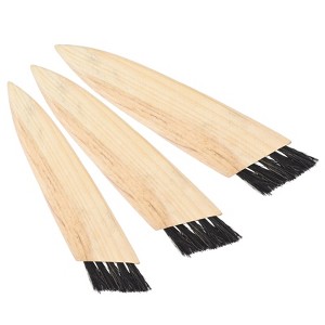 Unique Bargains Horsehair Handheld Shoes Brush for Leather Boots 3 Pcs - 1 of 4