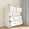 Vynxaria Chest Of Drawer with 5 drawers white color farm door for Bedroom, Living Room, Kids' Room,Hallway - 2 of 4