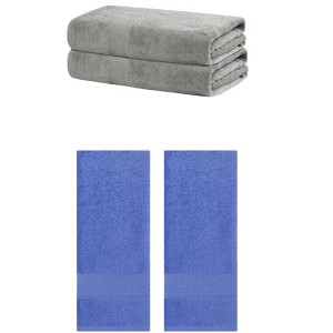 REGALWOVEN Cotton Bath Hands Towel Sets For Bathroom, Gym, SPA 2 Pack - 1 of 4