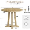 Tribesigns 31.5-Inch Round Dining Table for 2-4, Farmhouse Small Kitchen Table with Sturdy & Unique Base for Dining Room, Small Space,Oak - 2 of 4