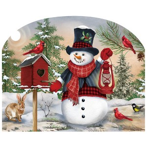 Briarwood Lane Winter Art Sign 8.25x10.25 Snowman and Friends For Winter Art Sign - 1 of 4