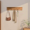 Cheung's Aldervale Wood & Metal 5 Hook Hanger & Shelf - 3 of 4