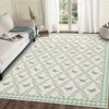 Washable Modern Butterfly Floral Rug Non Slip Low Pile Rug Soft Throw Floor Cover Foldable Indoor Carpet for Living Room Bedroom - 3 of 4
