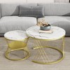 Whisen Round Nesting MDF Table Top Coffee Table(Set of 2) - image 2 of 4