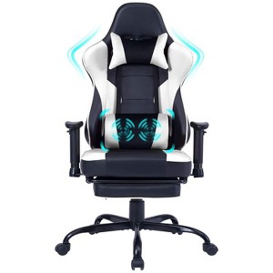 NicBex Massage Swivel Gaming Chair Office Chairs with Reclining Back,Adjustable Seat Height&Footrest,Ergonomics Video Game Chairs Office,250lbs Max - 1 of 4