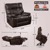 Power Lift Recliner Chair With Remote Control Hidden Cup Holder Adjustable Phone Holder Electric Massage Chair gray - 2 of 4