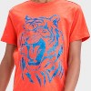 Boys' Short Sleeve Roaring Tiger Graphic T-Shirt- Cat & Jack™ Bright Orange - 2 of 4