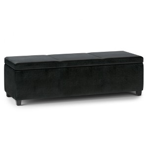 Sapphtopaz Modern Ottoman with Storage Upholstered End of Bed Bench with Stitching Detail Rectangle Storage Bench for Living Room - 1 of 4