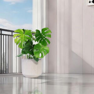 KTMBDW 14.4 Inch Ceramic Planter Pot - Flower Pot with Drainage Holes for Indoor Succulent Plants or Flowers - 1 of 4