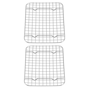 Unique Bargains 304 Stainless Steel Cooling Baking BBQ Grill Net 2 Pcs - 1 of 4