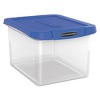 Bankers Box Heavy Duty Plastic File Storage, Letter/Legal Files, 14" x 17.38" x 10.5", Clear/Blue - 4 of 4