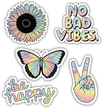 Big Moods Positivity Floral Sticker Pack 5pc : Target