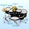 Karl Home 5-Piece Complete Junior Drums Set  Kids Drum Kit with Throne Stool - 2 of 4