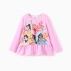 PATPAT Disney Princess Outfits Set for Toddler Girls Ruffle Hem Long-sleeve Tops Stripe Pattern leggings 2PCS - 2 of 4
