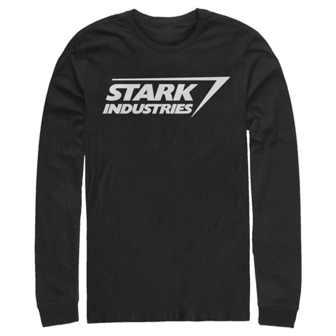 Men's Marvel Stark Industries Iron Man Logo Long Sleeve Shirt Target