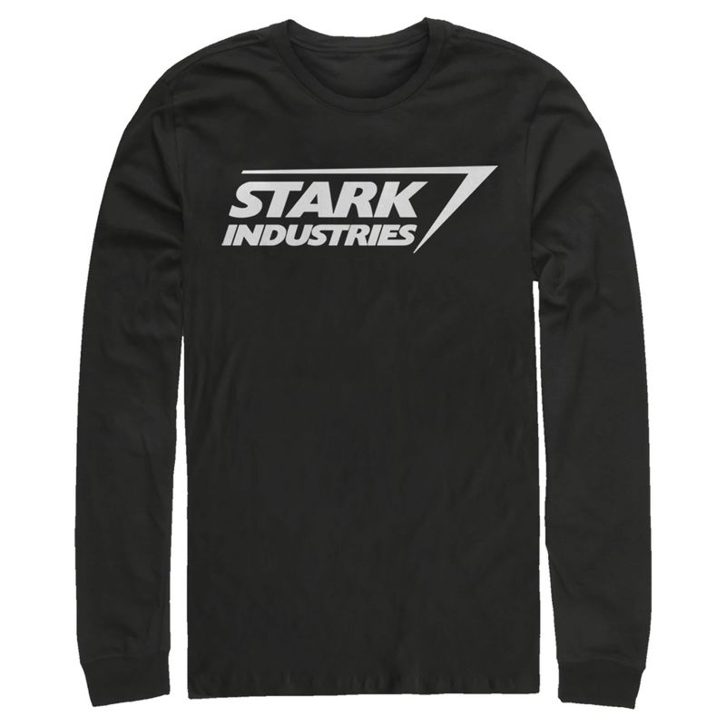 Men's Marvel Stark Industries Iron Man Logo Long Sleeve Shirt, 1 of 5
