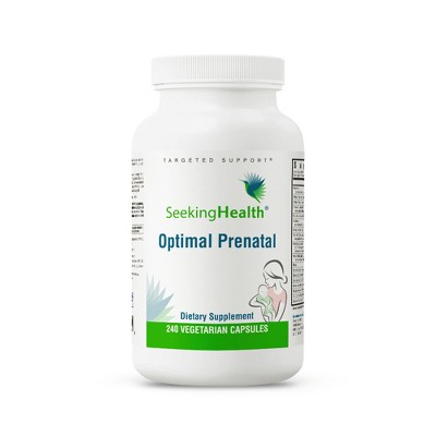 Seeking Health Optimal Prenatal, Women’s Vitamin with B12, Methylfolate, Choline, and Methylation Support, Vegetarian Capsules (240 Capsules)