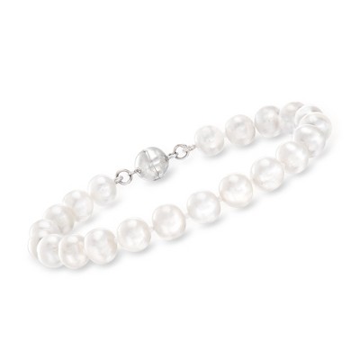 Ross-Simons 7-8mm Cultured Pearl Bracelet in Sterling Silver With Magnetic Clasp