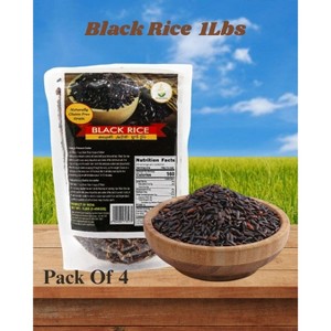 Shastha Heritage Black ( Kavuni Rice ) / Black Rice - Pack of 4 , 1Lbs - 1 of 4
